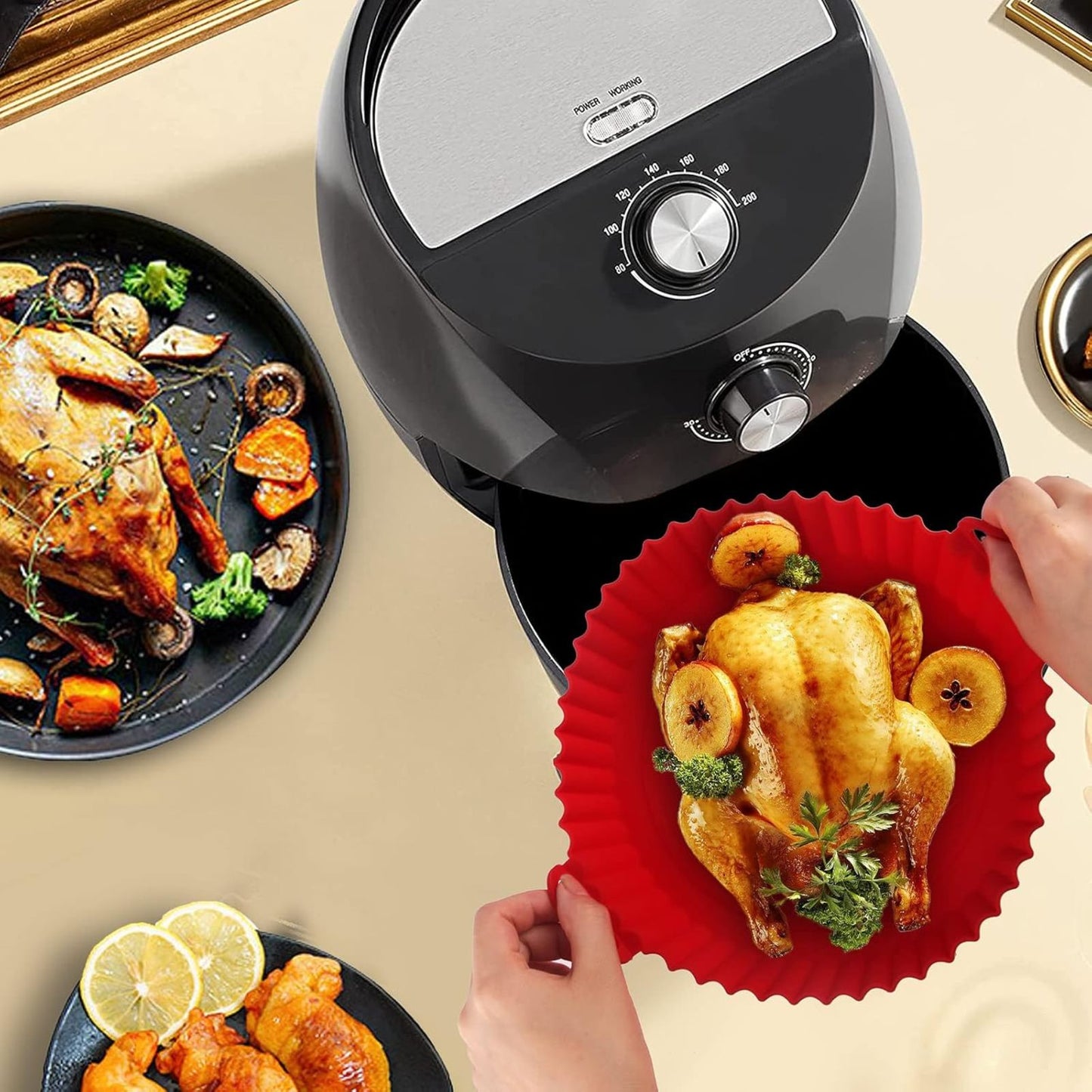 Forro Silicona Para Airfryer Redondo